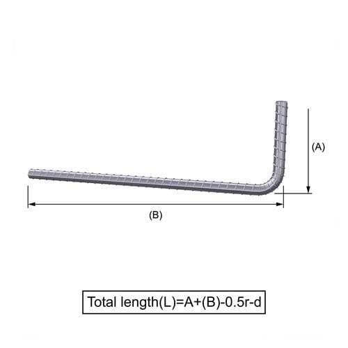 Custom Cut & Bent Rebar - Shape Code 11 - Bending Dimensions