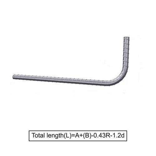 Custom Cut & Bent Rebar - Shape Code 12 - Bending Dimensions