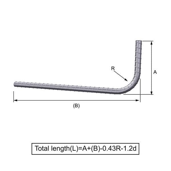 Custom Cut & Bent Rebar - Shape Code 12 - Calculation of Length