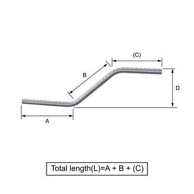 Custom Cut & Bent Rebar - Shape Code 26 - Calculation of Length